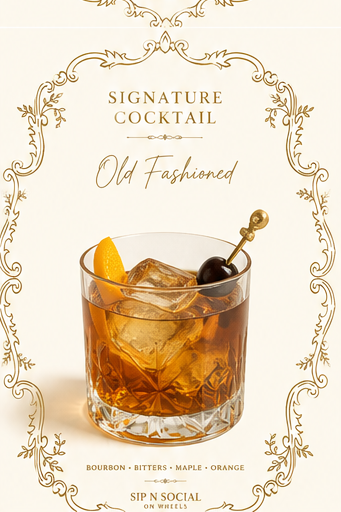 Old Fashioned — signature cocktail by Sip N Social on Wheels LLC