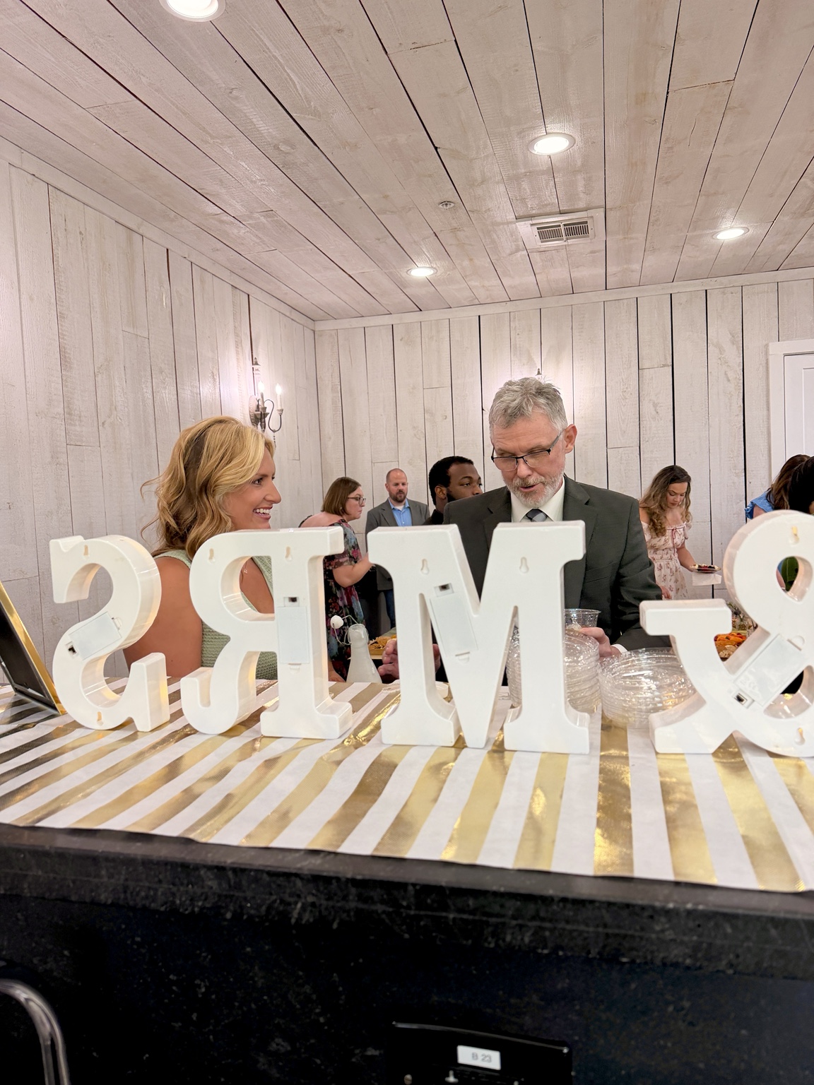 Guests served at a Texas wedding celebration