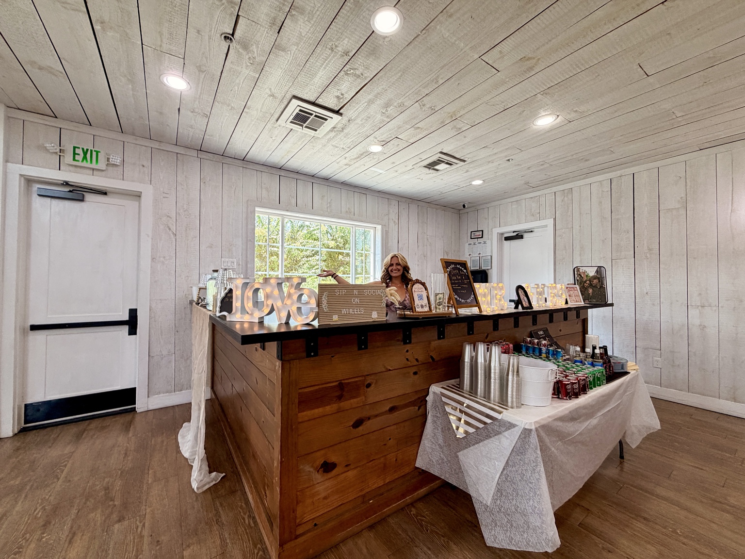 A fully styled Dirty Soda Bar, ready to serve