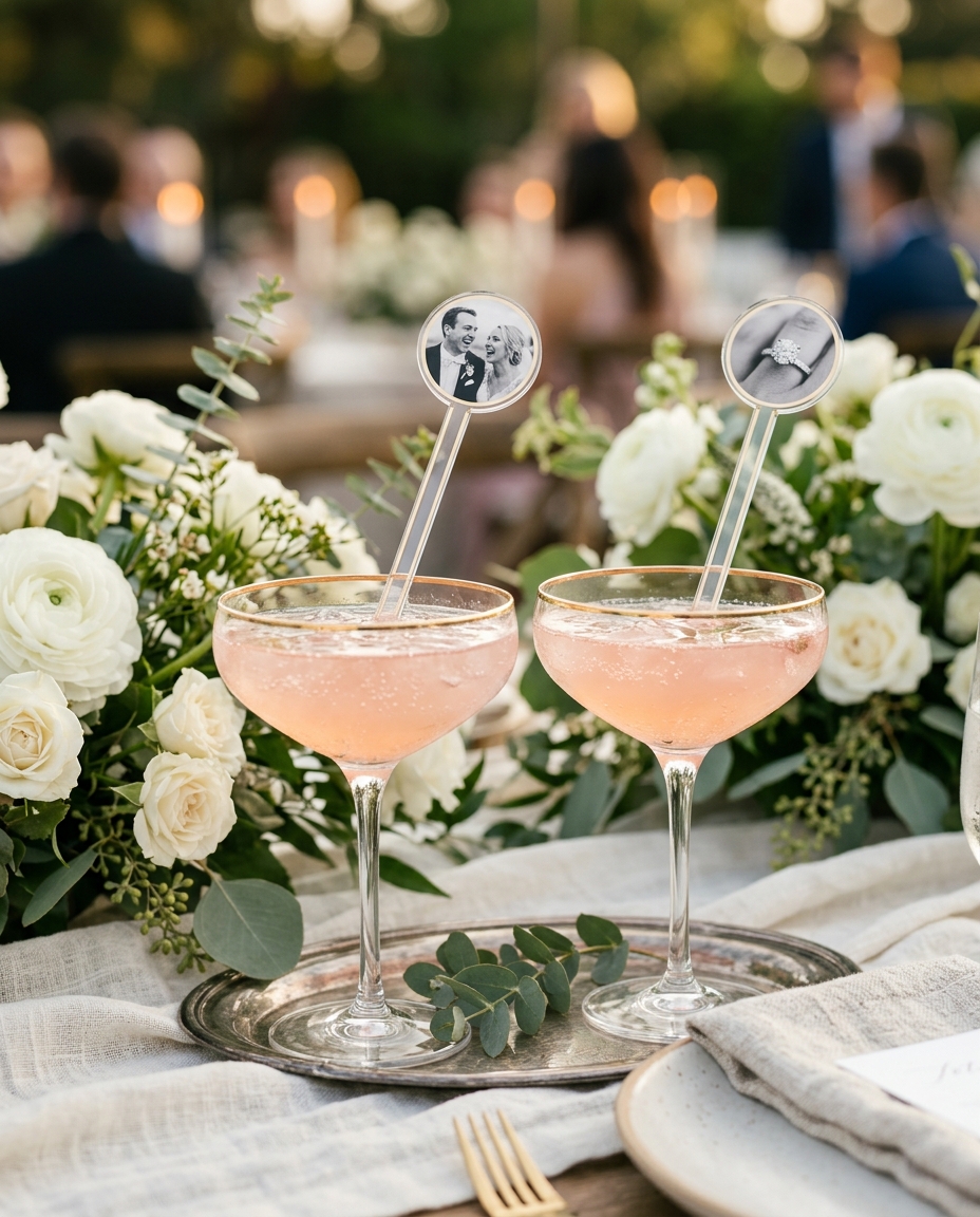 Personalized Photo Drink Stirrers
