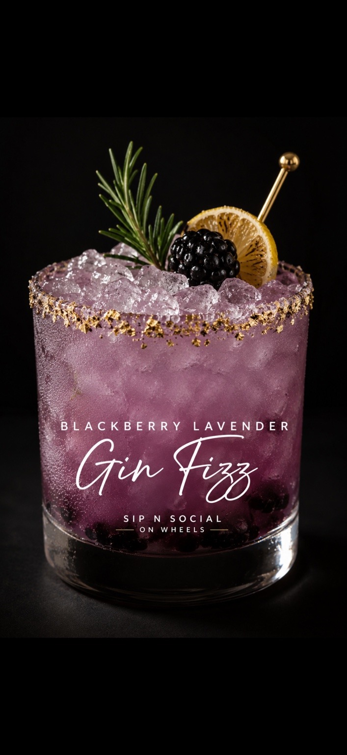 Blackberry Lavender Gin Fizz